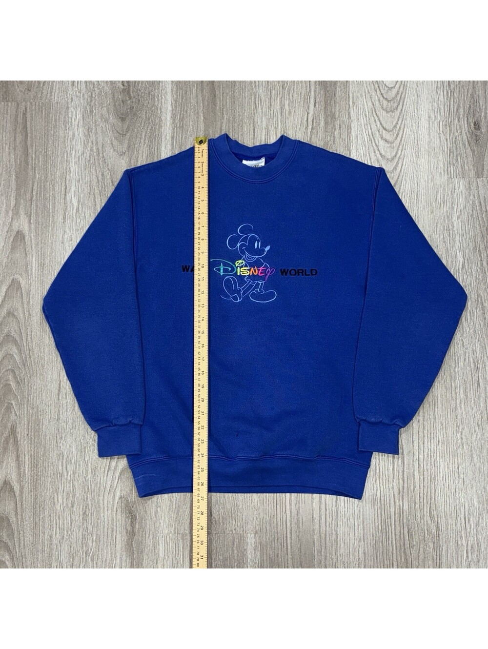 Vintage 90s Walt Disney World Mickey Mouse Embroidered Crewneck Sweatshirt M